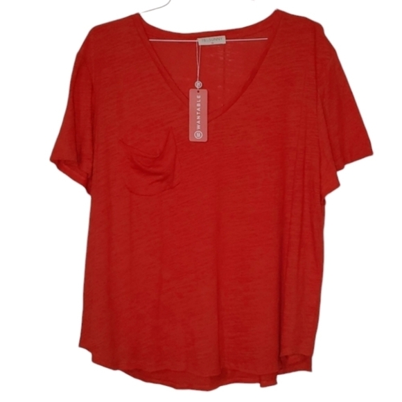 78 & Sunny Slub Pocket Tee T-Shirt 3X Bright Red - Picture 1 of 10